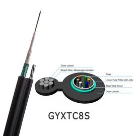 Qualidade  GYXTC8S Self - Support Outdoor Armoured Fiber Optic Cable 12 Core Figure 8 Type for Duct or Aerial fábrica