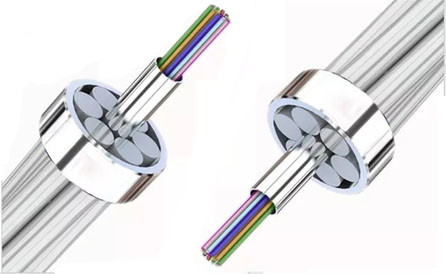 Qualidade  48 Core Outdoor Aerial ACS Armoured OPGW(Optical fiber composite overhead ground wire) Fiber Optic Cable fábrica