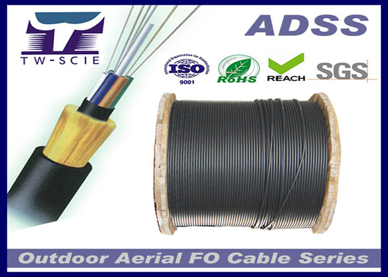 Cabo de fibra ótica blindado flexível alto dielétrico do OEM ADSS nenhum material do metal na estrutura
