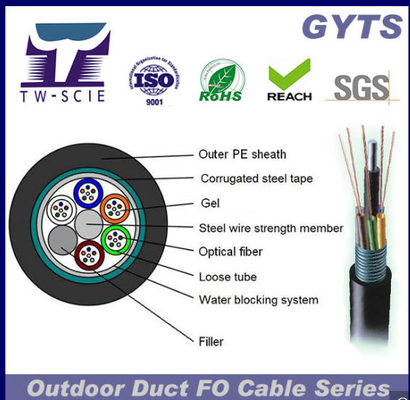 Cabo Ethernet de fibra óptica G652D de 72 núcleos Cabo multifibra óptica classificado para ambientes externos