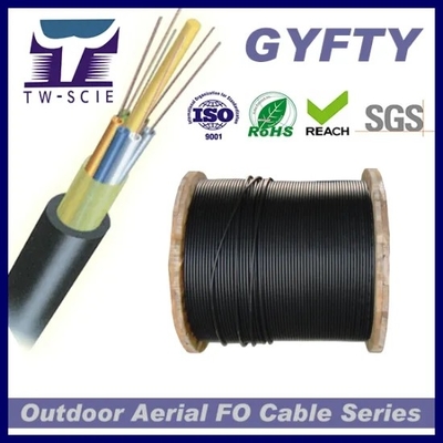 Fio de vidro aéreo exterior do núcleo de GYFTY-FS cabo ethernet blindado da fibra ótica do multi
