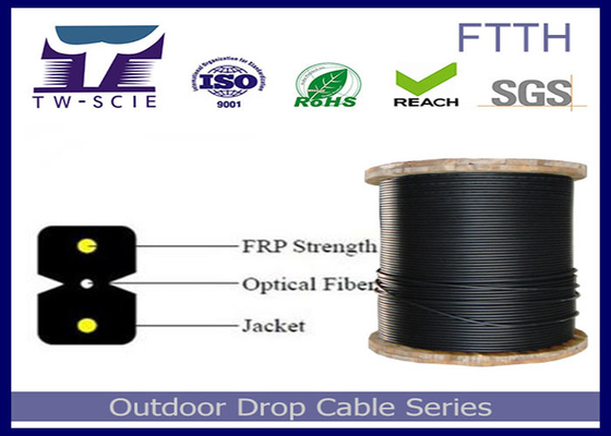 Cabo do membro-FTTH da força de material do fio de Kevlar do cabo de fibra ótica interno da bainha de LSZH
