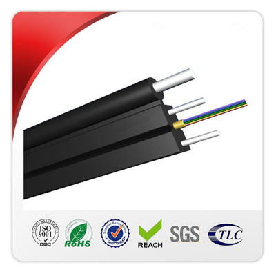 Um código exterior 8544700000 de 2 núcleos HS com fio de aço reforça o cabo pendente interno de FTTH