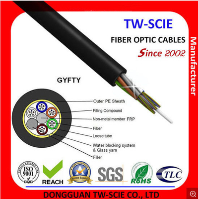 Cabo de fibra óptica de modo único dielétrico multifio não blindado 2 - 288 núcleos GYFTY