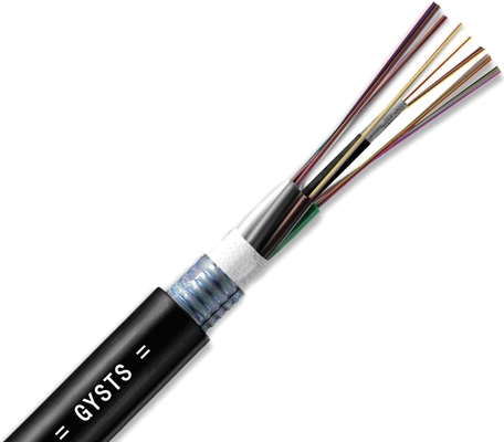 2-288 Núcleo de modo único / Módus múltiplos cabo de fibra óptica exterior com 6-12 fibras por tubo