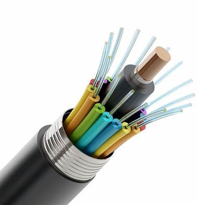 5mm/7mm/9mm/12mm/15mm PVC Jacket Direct Burial Fiber Optic Cable para transferência de dados de velocidade