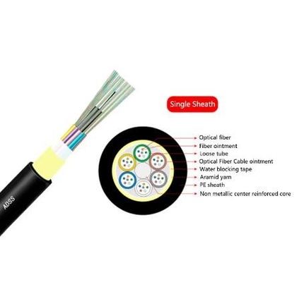 Cabos de fibra óptica SM de modo único para o exterior, não metálicos
