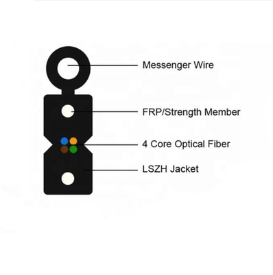 Cabos de saída de fibra óptica FTTH de modo único G. 657A1 G. 657A2