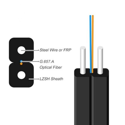 GJYXFCH cabo de fibra óptica de fibra de ferro fundido de 2 núcleos para exterior