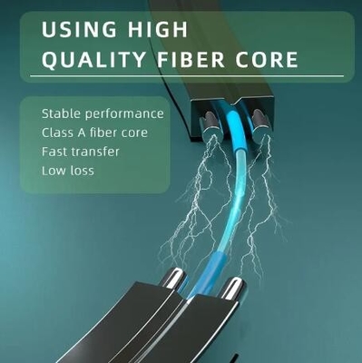 2 núcleos de modo único com 2 cabos ópticos de fibra óptica FRP FTTH GJXH paralelos