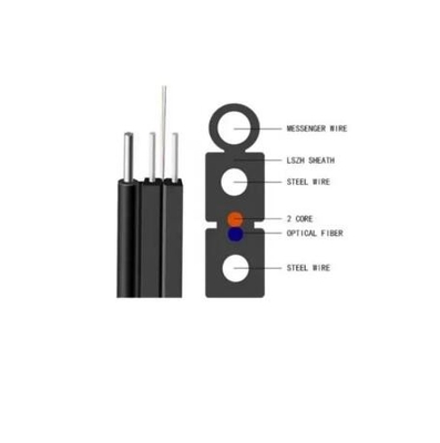 Outdoor 1core 2cores 4cores auto-suportando G657a1 G657a2 9/125 FTTH Drop Cable