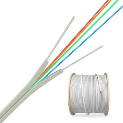 Flexível 2 6 Núcleo G657 A1 G 657a1 Cable de queda de fibra óptica FTTH auto-sustentável
