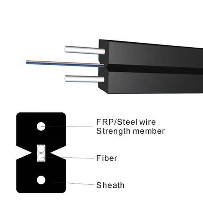 1 núcleo 2 núcleo 4 núcleo de aço cabo de fibra óptica para FTTH