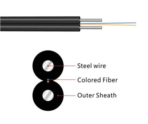 Cable FTTH Drop 1 CORE G657A2 G657A1 Cabos de fibra óptica