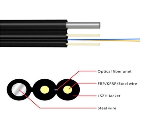 Cable FTTH Drop 1 CORE G657A2 G657A1 Cabos de fibra óptica