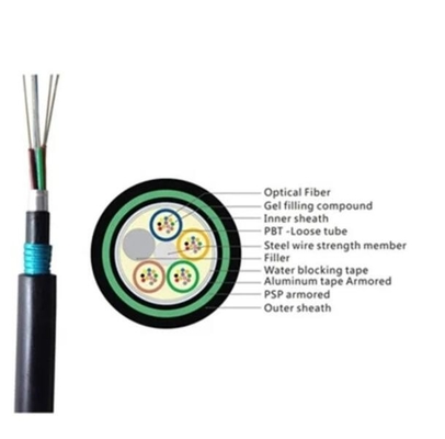 Cable de fibra óptica de 24 núcleos de enterro direto 1 km preço Cable de fibra óptica de enterro direto