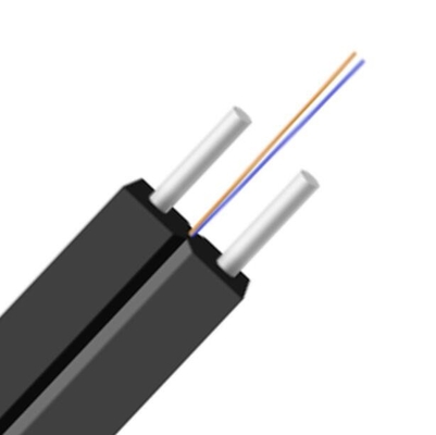 Cable FTTH de queda para interiores, resistência a FRP Memeber, 1-12F, escolha de OS2/OM2/OM3/OM4, LSZH