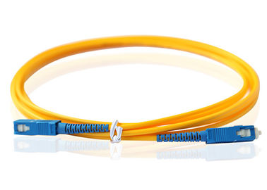 Cabo de remendo da fibra do SC UPC, OEM do revestimento de PVC da manutenção programada 3.0mm dos cabos de ligação em ponte da fibra