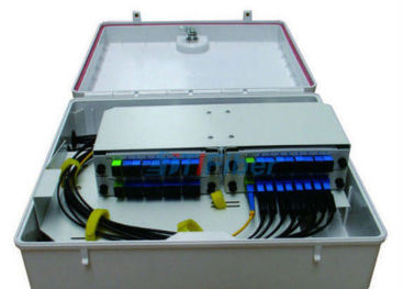Fabricação impermeável da cor clara da caixa da terminação do cabo da caixa de distribuição da fibra de Mountedoptical da parede do divisor do PLC