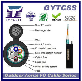 36 auto do cabo da rede da fibra ótica do núcleo GYTC8s - método aéreo da instalação do apoio
