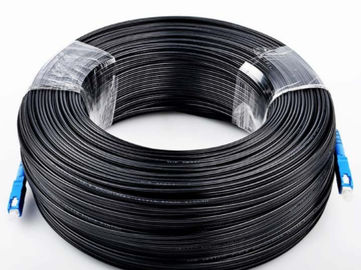 Cabo pendente preto do revestimento FTTH do cabo interno da fibra ótica com fibra G657A1 para interno