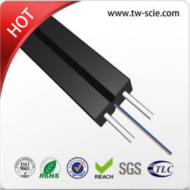 Cabo pendente preto do revestimento FTTH do cabo interno da fibra ótica com fibra G657A1 para interno