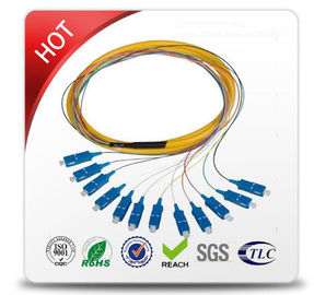 diammeter exterior material 3.0MM do revestimento do PVC do comprimento dos 10m do cabo de remendo da fibra ótica do único modo de cabo de remendo do sc do sc