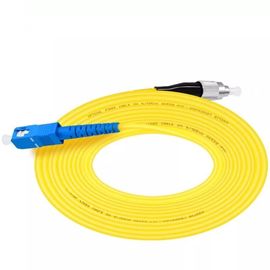 FC UPC ao cabo do remendo da fibra do único modo do PVC da palavra simples 3.0mm do SC UPC, cabo de remendo da fibra da ligação em ponte