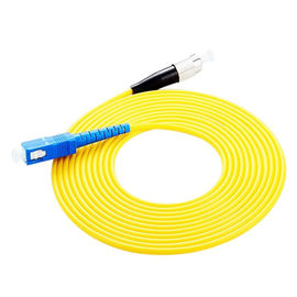 FC UPC ao cabo do remendo da fibra do único modo do PVC da palavra simples 3.0mm do SC UPC, cabo de remendo da fibra da ligação em ponte