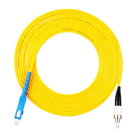 FC UPC ao cabo do remendo da fibra do único modo do PVC da palavra simples 3.0mm do SC UPC, cabo de remendo da fibra da ligação em ponte