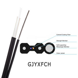 Figura exterior 8 cabo de fibra ótica do único modo do núcleo do cabo pendente 1/2/4 de GJYXCH/GJYXFCH autossuficiente FTTH