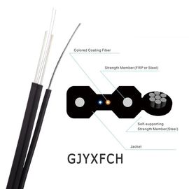 Cabo pendente interno da rede impermeável de pouco peso do revestimento FTTH de LSZH/PVC
