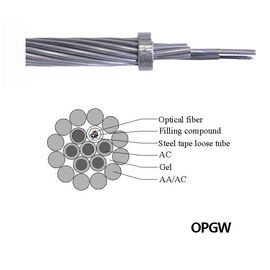 Multi tipo diâmetro do modo PBT do fio à terra de OPGW grande e cabo de fibra ótica óticos da capacidade da fibra