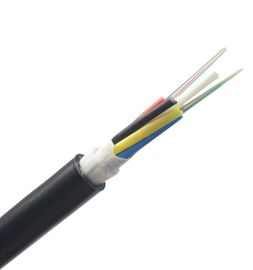 48 período exterior preto da cor 100 da bainha do autossuficiente cabo de fibra ótica dos núcleos ADSS