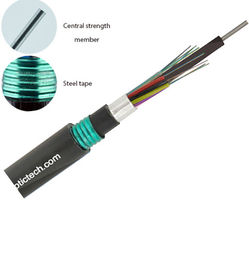 Cabo subterrâneo GYTA 53 12 Cable de fibra óptica de núcleo com blindagem dupla e bainha PE