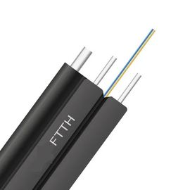 Fibra ótica do cabo de Wire Ftth Drop do mensageiro do revestimento do PVC ou do LSZH