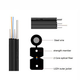 Figura 8 cbale liso do único modo de cabo pendente de GJYXCH FTTH do cabo de fibra ótica G657A1fiber