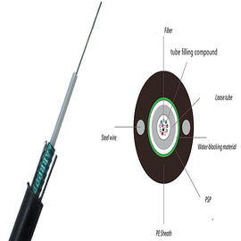 Antena externa de tubo solto central de modo único GYXTW e cabo de fibra óptica 6f de duto