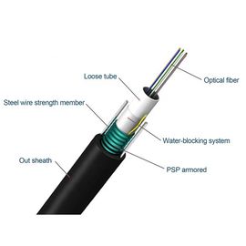 Antena exterior do tubo fraco central do único modo do núcleo de GYXTW 12 e para canalizar cabo de fibra ótica blindado