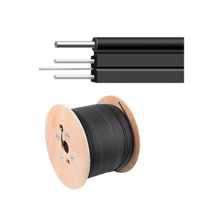 1-24 a fibra blindada da manutenção programada G657A1 do núcleo cabo pendente o revestimento do preto da rede LSZH de FTTH para interno