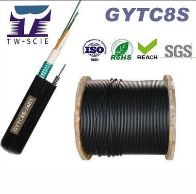 OEM 8 12 24 autossuficientes figuras aéreas 8 cabo de fibra ótica do núcleo FIG8 (GYTC8S)