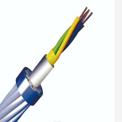 O fio à terra aéreo OPGW cabografa o cabo de fibra ótica folheado de alumínio do fio de aço OPGW