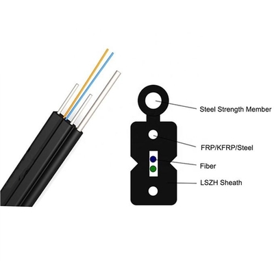 Autossuficientes FTTH pendente o cabo 1300 - o comprimento de onda GJYXCH/GJYXFCH da dispersão 1324nm zero