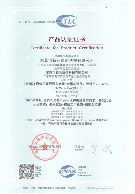 CHINA DONGGUAN TW-SCIE CO., LTD. Certificações